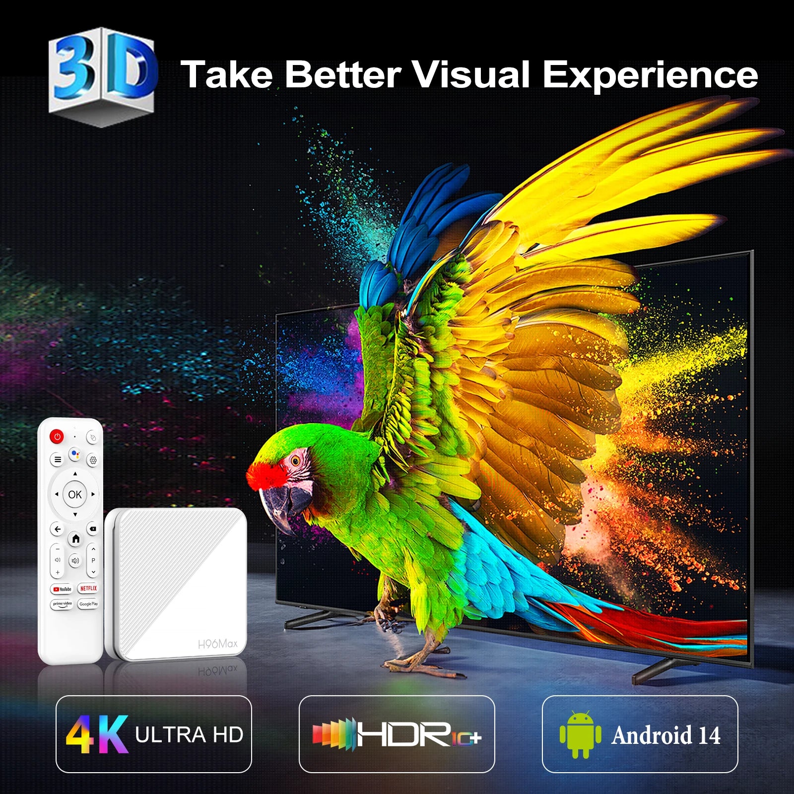 Newest H96 MAX H313 Smart TV Box Android 14 2GB 8GB 16GB Wifi6 BT 4K HD Google Voice Media Player AV1 Set Top BoxStreaming & Home Media PlayersGoWisse.com