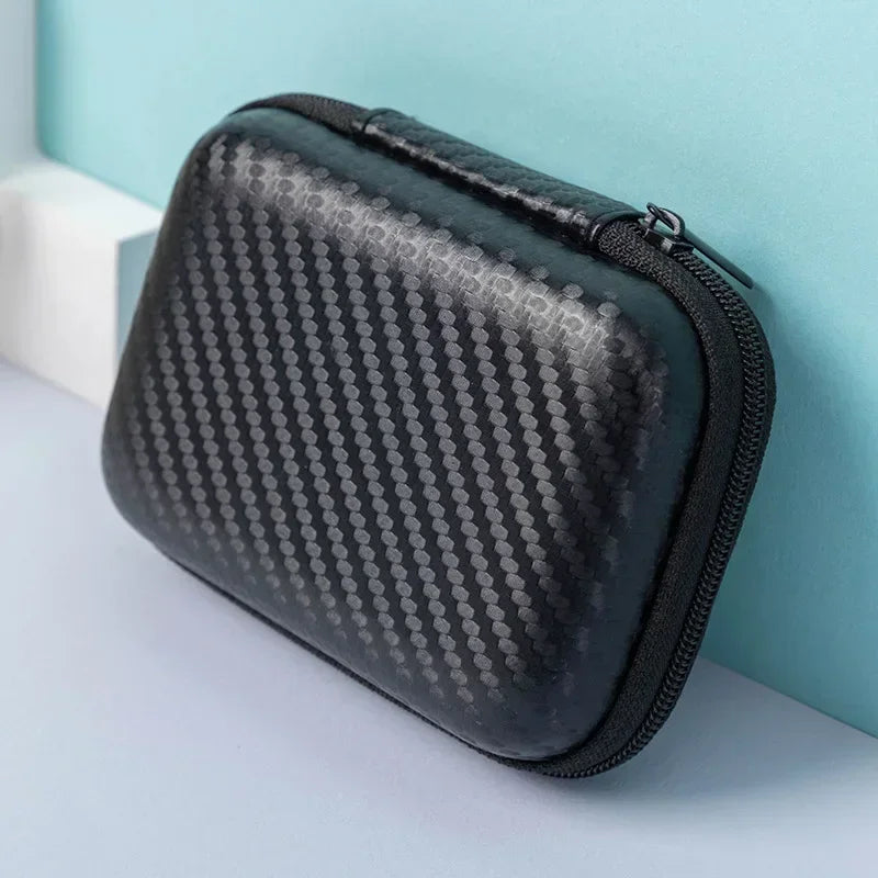 Stylish Eva Headphone Data Cable Storage Hard Drive Bag Simple Portable Charger Headphone Zipper Box