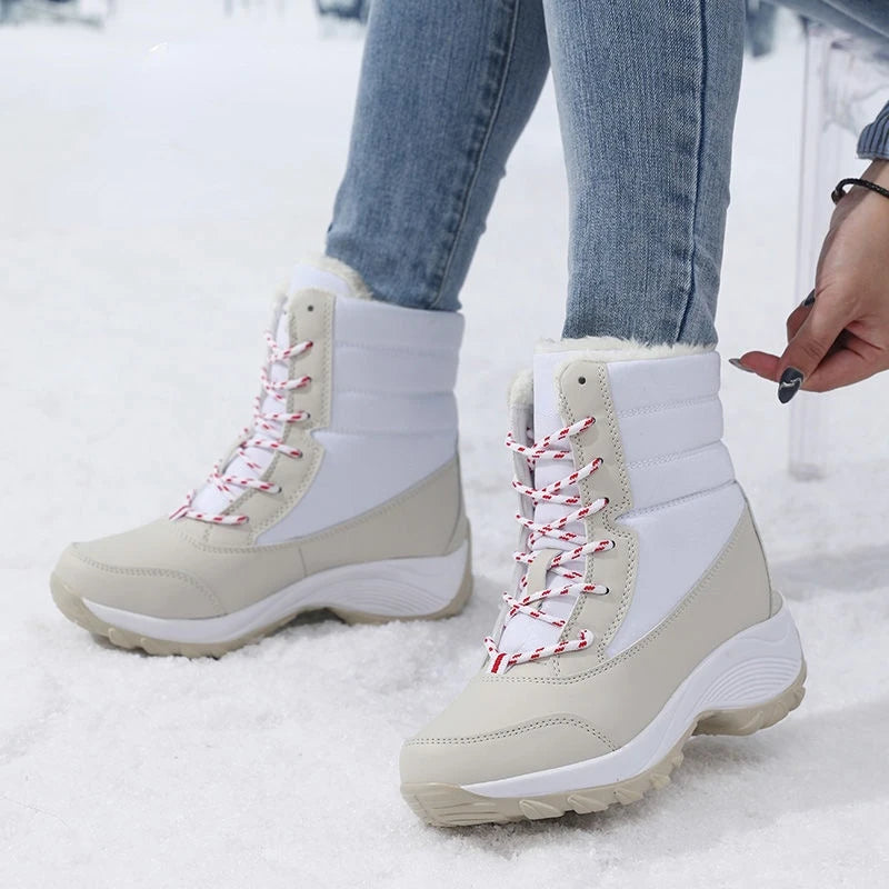 Snow Boots for Women Platform Shoes Boots Plush Keep Warm Women's Thigh High Boots Winter Ankle Boots Comfortable Walking Shoes