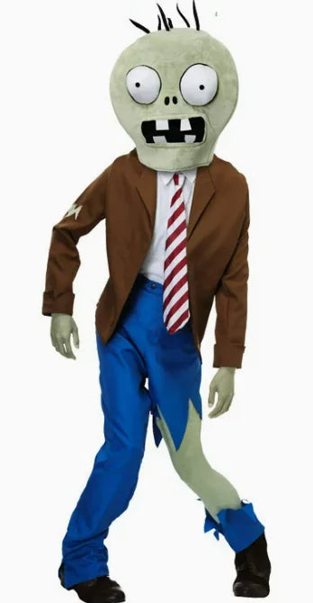 New Girls Boys Scary Zombies Costume Adult Zombie Sunflower Pea Shooter Costume Suit For Halloween Sunflower Stage Show Costumes