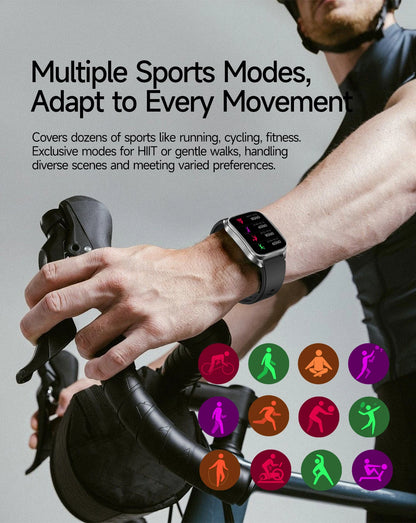 2025 New Mcro Phsical Examination 650nm Laser Therapy ECG Urci Acid Blood Fat Smart Watch Men Blood Pressure Heart Rate Bracelet