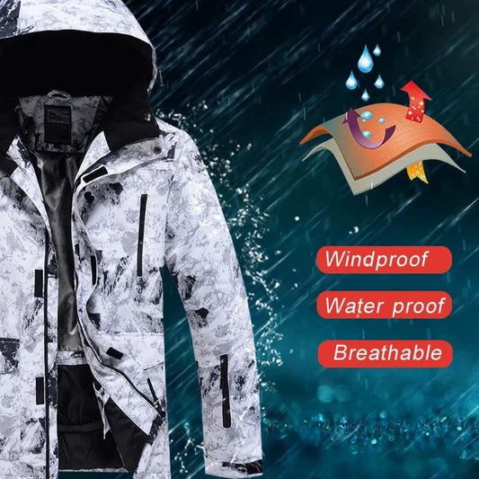 Winter -30 Degree Ski Suit For Men Windproof Waterproof Thick Warm Skiing Jacket Snow Pants Outdoor Male Snowboarding Clothing