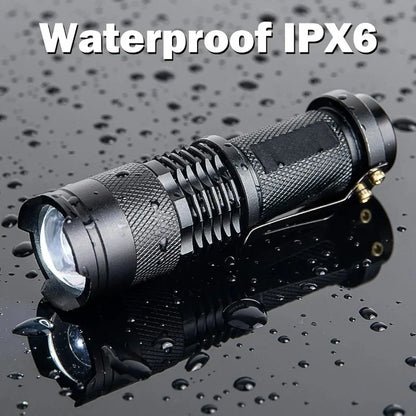 Portable LED Camping Lamps Tactical Flashlights 3-Mode Handheld Powerful LED Torch Light Lanterns Self Defense
