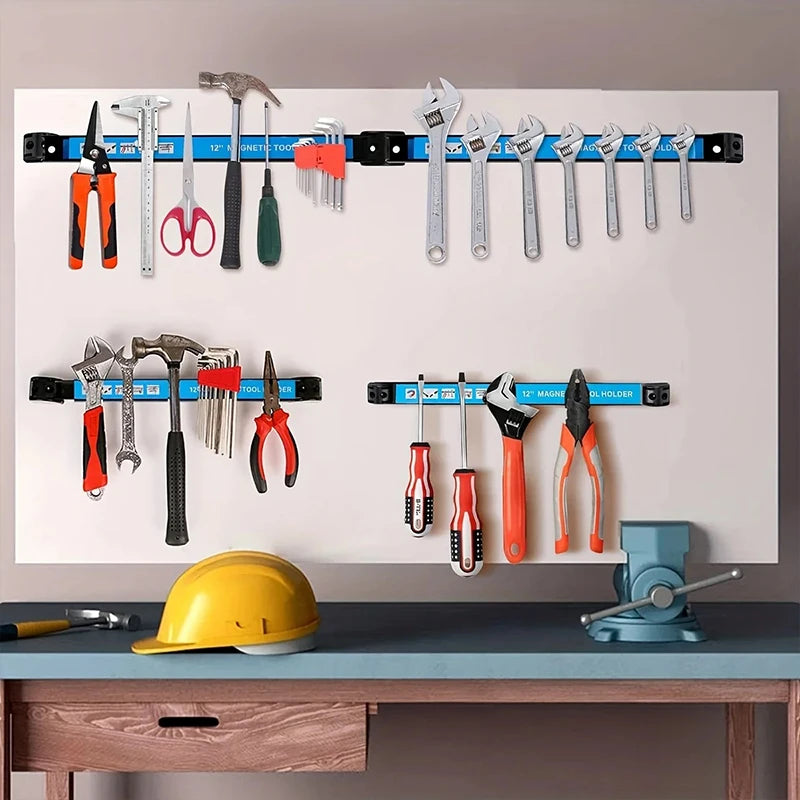 Magnetic Tool Holder Heavy-duty Magnet Tool Bar Long Strip Garage Workshops Hardware Storage Metal Organizer Rack For Workbench