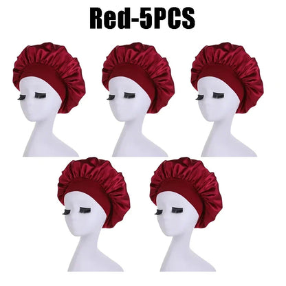 Hundreds of High Elasticity Hair Care Cap Moon Hat Wrapped Headscarf Beauty Cap Shower Cap Female Nursing Satin Sleeping Cap