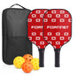 Pickleball Paddles Set of 2 USAPA Approved Fiberglass Pickle Ball Paddles with 4 Pickle Balls Durable Racket for Beginners
