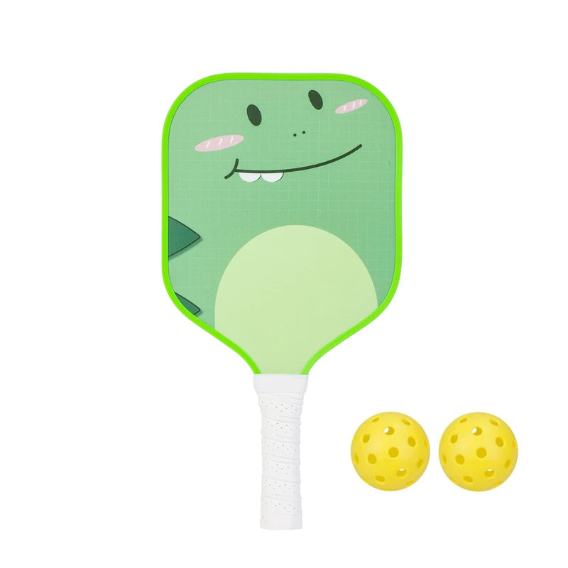 Kids Pickleball Paddles Cute with Small Grip Lightweight Pickleball Rackets Honeycomb Core Fiberglass Set for Children