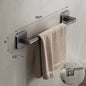 Wall Mounted Towel Holder Slipper Rack Bathroom Storage Rack Holder Without Drilling Bathroom Horizontal Bar Towel Rack
