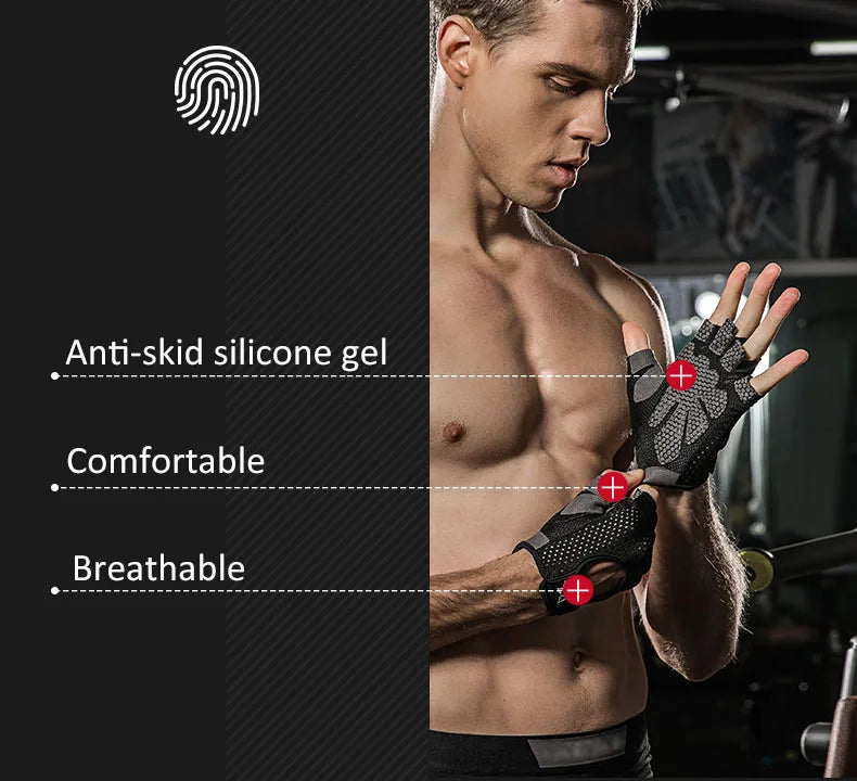 Pink Half Finger Gloves Women Breathable Mesh Non Slip Female Gym Gloves Quick Off Weight Lifting Grip Gloves