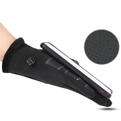 Winter Warm Touch Screen Gloves Outdoor Windproof Waterproof Cold-proof Gloves Men Driving Cycling Fishing Ski Gloves