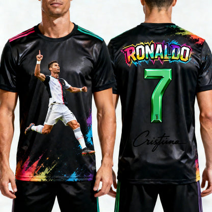 2026 AI-designed Messi #10 men's football jersey summer adult T-shirt daily outdoor sport quick-drying breathable top
