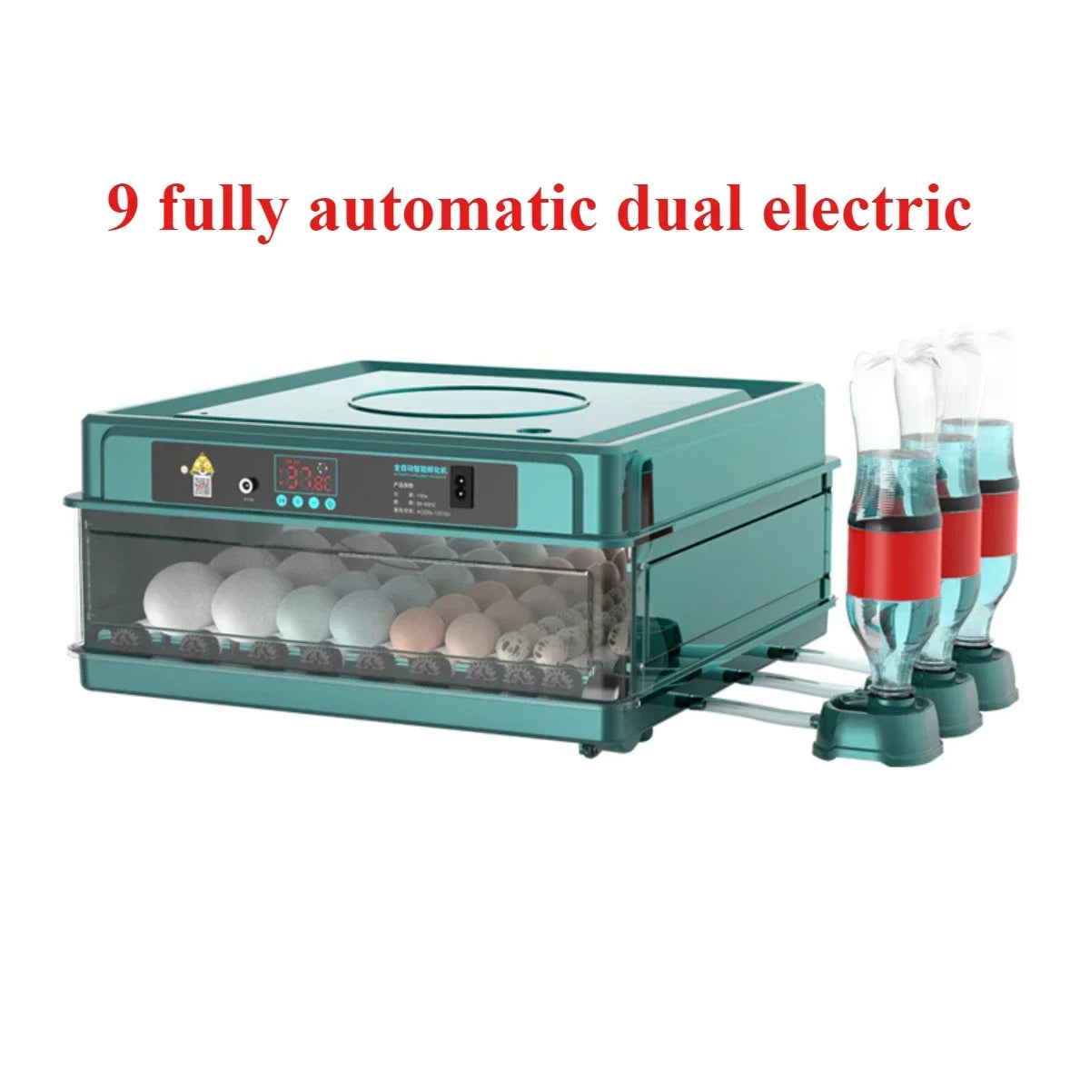 9 Eggs Automatic Incubator with Drawer Type Egg Hatcher Machine with Automatic Hydrating Egg Flipping and Temperature Contro