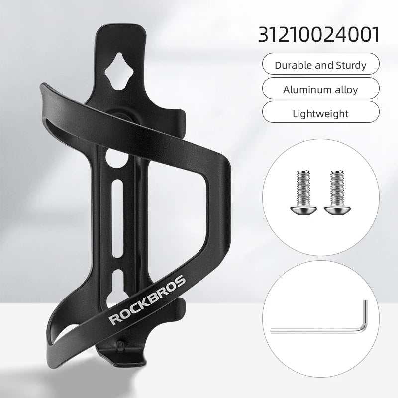 ROCKBROS Bicycle Bottle Cages Aluminium Alloy Cycling Water Bottle Holder Ultralight Cup Bracket Mount MTB Road Bike Accessories