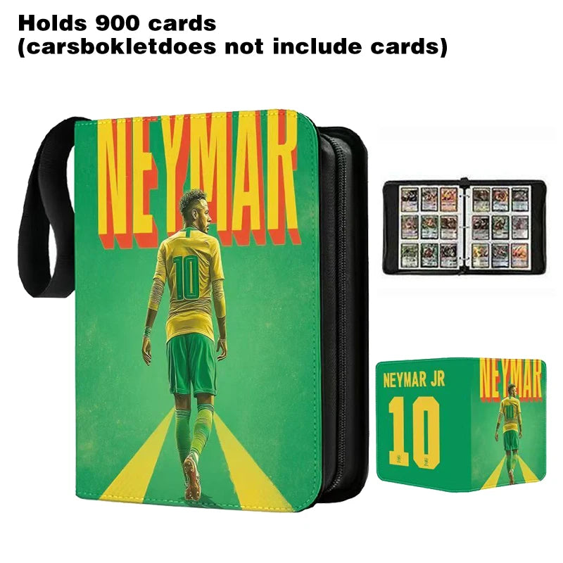 2026 World Cup Football Star Ronaldo Messi Mbappé 400/900pcs Album Book Folder Card Slots Collections Zipper Card Binder Holder