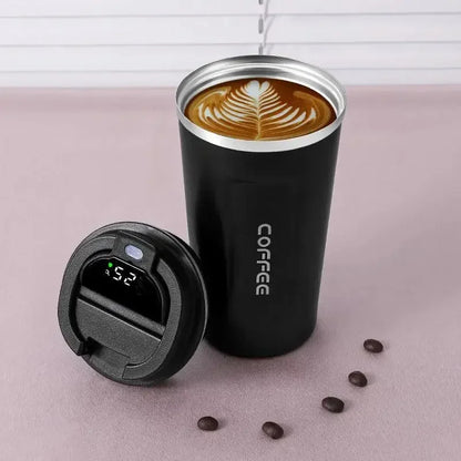 510ml Thermos Coffee Mug Stainless Steel Coffee Cup Temperature Display Vacuum Flask Thermal Tumbler Insulated Cup Water Bottle