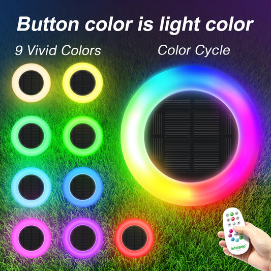 Outdoor Solar Light Colorful Garden Landscape Lawn Light Waterproof Intelligent Light Control Solar Lamp Home Yard Pathway Decor