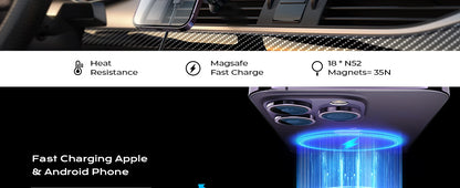 LISEN Hot sales 15W Magnetic Car Mount Charger  Charging Mount Wireless for iPhone 16 Pro Max Accessories Fits