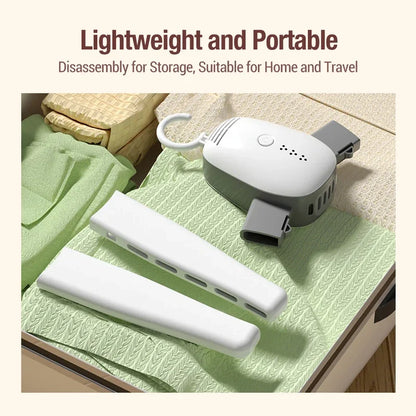 Electric Clothes Drying Rack Hang Clothes Dryer UV Sterilization Portable Travel Home Business Mini Folding Clothes Heater