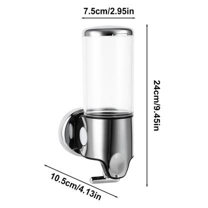 Hotel Soap Dispenser Manual Press Wall-mounted Punch-free Shower Gel Shampoo Hand Sanitizer Box Bathroom Decoration Accessories