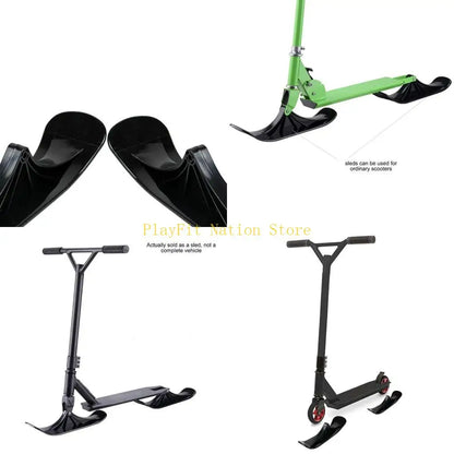 242F 1 Pair Kids Ski Board for Scooter Snow Sled Scooter Sled Sliding Ski Snowboard