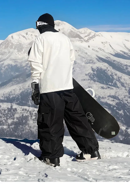 Men Women's Oversized Ski Snowboarding Pants Waterproof Breathable Thermal Snowboard Pants Warm Winter Pantalon De Nieve Mujer