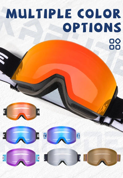 Kapvoe Photochromic Ski Goggles Magnetic Anti-Fog Lenses UV400 Protection Men Women Ski Goggles Winter Sports Eyewear
