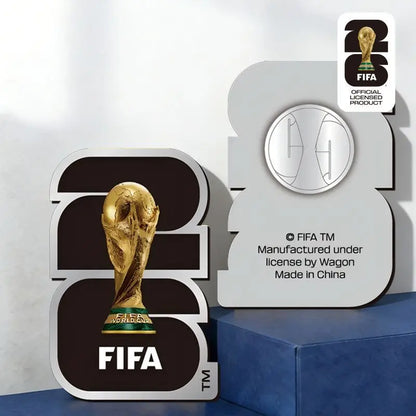Official Licensed FIFA 2026 World Cup Black Silver Official Emblem Badge USA Canada Mexico Football Fans Souvenir Pin