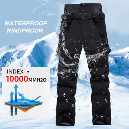 Ski Suit Men And Women Super Warm Thicken Waterproof Windproof Winter Snow Suits Skiing And Snowboarding Jackets + Pants Brands