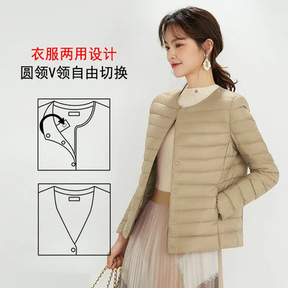 Top Grade 90% White Duck Down Women Ultra Lightweight Packable Line Jackets 2023 New Autumn Winter Keep Warm Puffer Coats