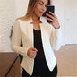 Women Thin White Blazers Spring 2025 Female Summer Blazer Long Sleeve Open Stitch OL Womens Slim Coats Femme Ladies Black Tops