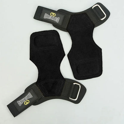 Wrist Straps for Weightlifting Double Layers Cow Leather Gloves Women Men Deadlift Maximum Grip Support Bench Press Pull-up F18