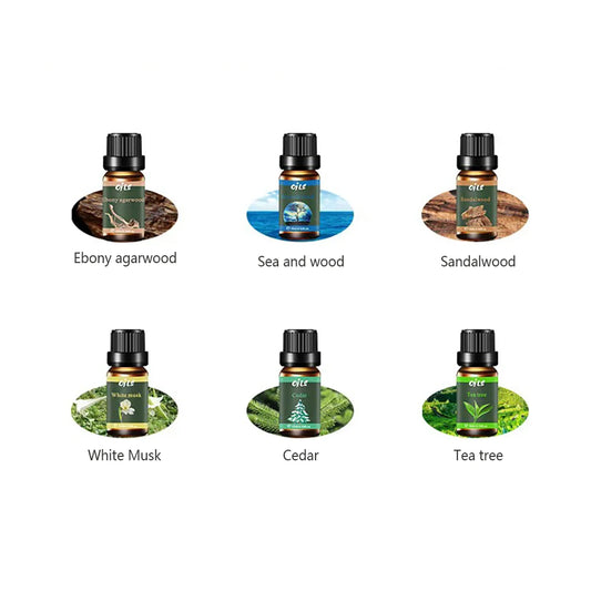 6-Piece Essential Oil Set with 6 Fragrance Options -Oils for Aromatherapy, Used For Diffuser Aroma