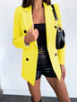 Women's spring style European and American long sleeved double row button suit women's jacket cardigan