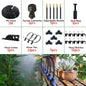 Automatic Sprayer System Patio Misting Cooling Adjustable Rotating Copper Atomizing Nozzle Nebulizer Sprinkler irrigation kit