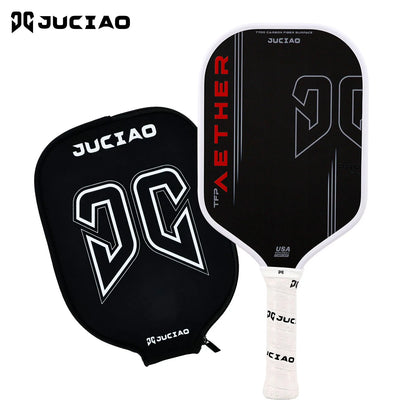 JUCiAO Gen4 Thermoformed T700 Raw Carbon Fiber Pickleball Paddle For Power & Spin (16MM)