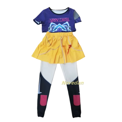 Huntrix Kpop K Pop Demon Hunters Rumi Zoey Mira Cosplay Costume Kids Girls Halloween Stage 3D Printed Pattern Role Play Clothes