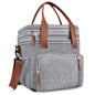 Fashion Double Layer Insulation Bento Lunch Bag Portable Large Capacity Picnic Cooler Ice Pack Waterproof Food Thermal Lunch Box