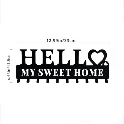 Key Holder Wall Stylish Metal Key Holder Wall: Mounted Adhesive Hanger and Organizer for All Your Essentials Wall Hooks
