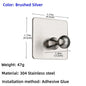 High Quality 304 Stainless Steel Self Adhesive Hooks Shower Bath Hook Kitchen Hanger Bathroom Hook Household Wall Hanger