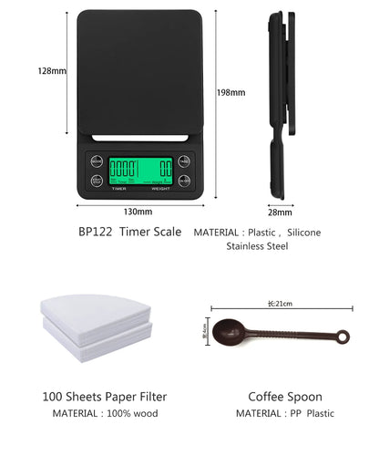 Luxury Coffee Gift Box Set Grinder Hand Pot Glass Drip Filter Household Coffee Coffee Christmas Gift Coffeeware