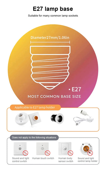 2pc LED Sensor Radar Light Bulb 6W 9W 12W 15W 18W 20W Smart LED Lamp E27 220V Motion Sensor Auto OFF/ON Cold Warm white for home