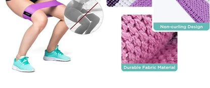 Fabric Resistance Hip Booty Bands Glute Thigh Elastic Workout Bands Squat Circle Stretch Fitness Strips Loops Yoga Gym Equipment