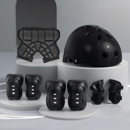 2-14 years Old Bike Helmet Set Skateboard Knee Pads Protective Gear Set Kids Wrist Guards Sport Cycling Roller Skating Scoote