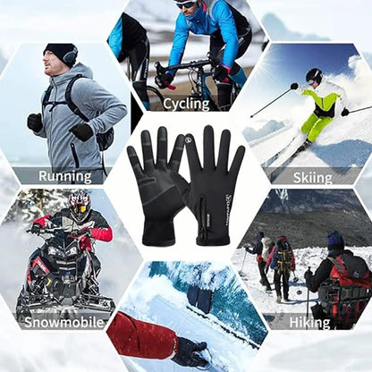Winter Warm Touch Screen Gloves Outdoor Windproof Waterproof Cold-proof Gloves Men Driving Cycling Fishing Ski Gloves