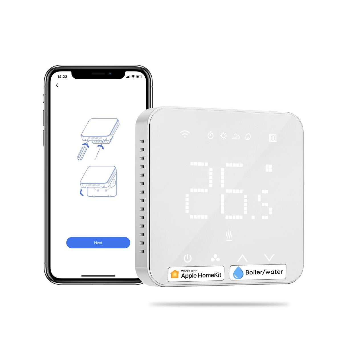Meross Smart Wi-Fi Thermostat for Water/Gas Boiler System Temperature Remote Controller Smart Heating Work with HomeKit Alexa