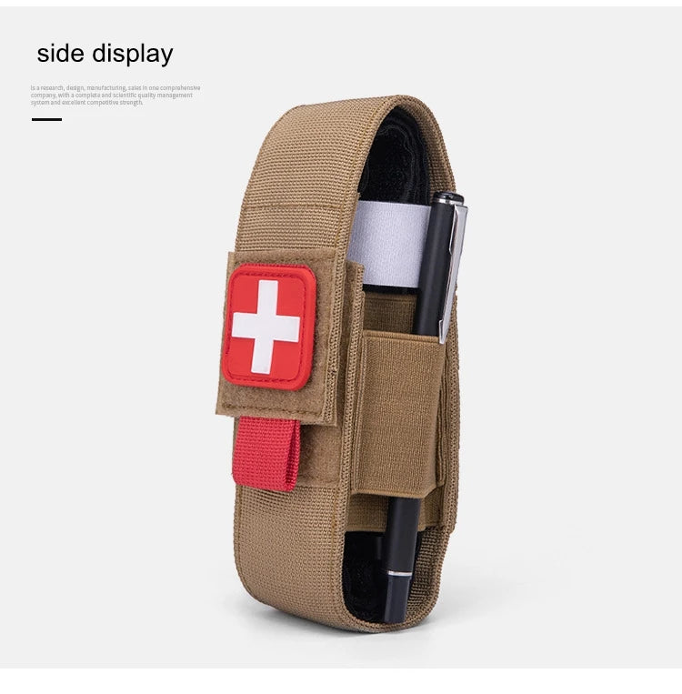 Tactical Outdoor Molle Scissor Bag Medical Shears Pouch Multifunctional Tourniquet Holder Storage Bag Case Flashlight Holster