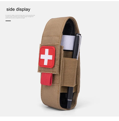Tactical Outdoor Molle Scissor Bag Medical Shears Pouch Multifunctional Tourniquet Holder Storage Bag Case Flashlight Holster