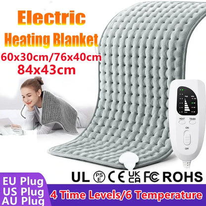 Electric Heating Pad Adjustable Warm Body Blanket Heated Blanket Waist Back Leg Warming Mat with Intelligent Timing Heated Pad