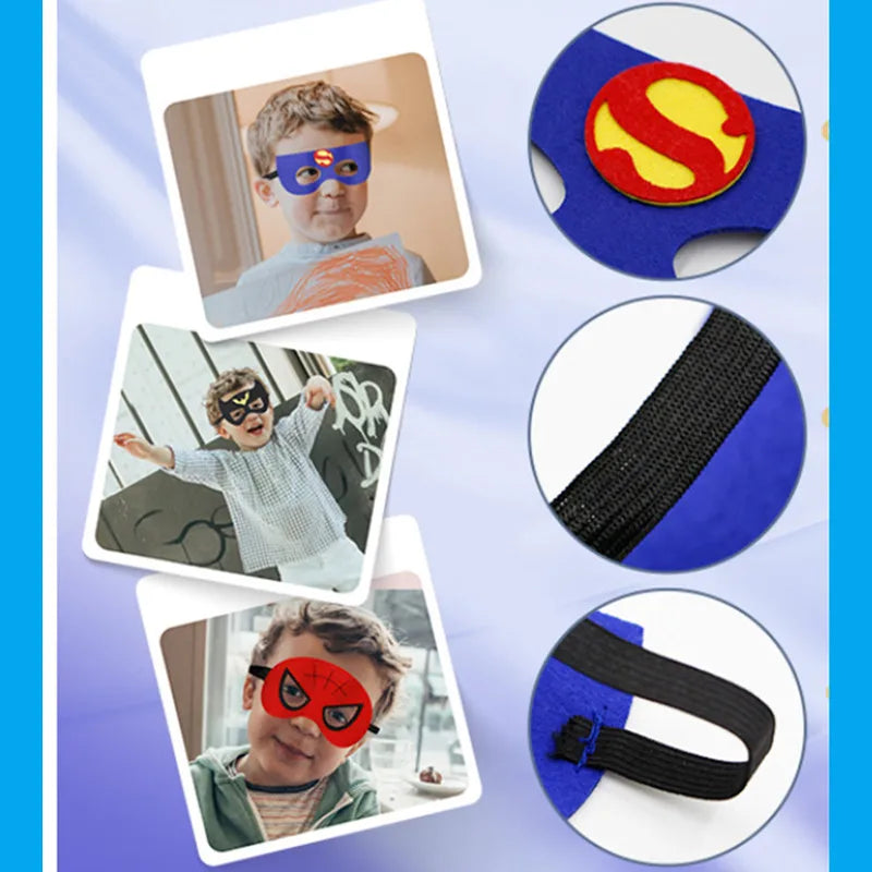 Superhero Capes for Kids 3-10 Year Old Boy Gifts Boys Cartoon Dress Up Costumes Party Supplies Easter Gifts