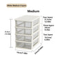 2-6Layers Medium Desktop Storage Box with Drawer Heightened Table Organizer Plastic Office storage cabinet  for home Stationery